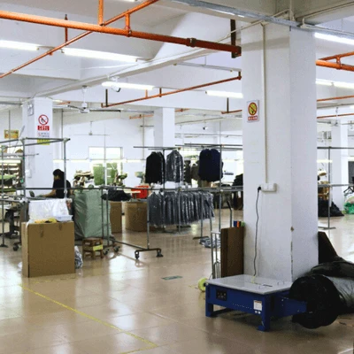 Suit sample fitting area and quality review studio